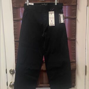 Gloria Vanderbilt Black Wide Leg Crop Pants
